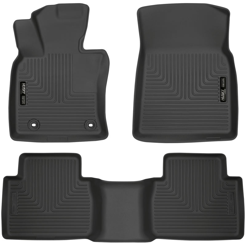 Husky Liners Weatherbeater Black Front & 2nd Seat Floor Liners for 2018 Toyota Camry - OneFastShop