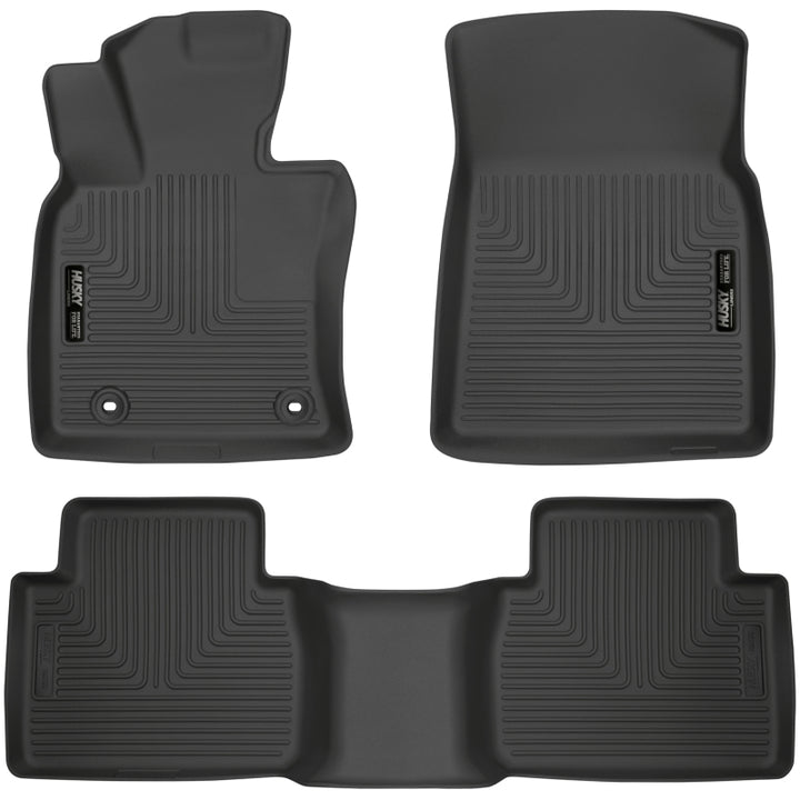 Husky Liners Weatherbeater Black Front & 2nd Seat Floor Liners for 2018 Toyota Camry - OneFastShop