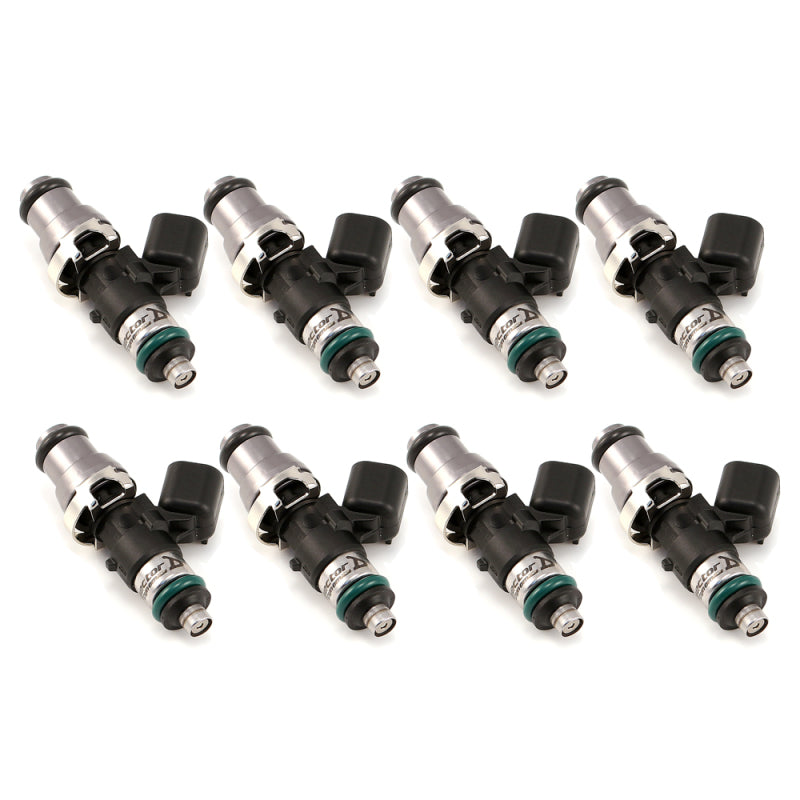 Injector Dynamics ID2600-XDS Fuel Injectors - 48mm, 14mm Grey Top Adapter, 14mm Lower O-Ring - Set of 8