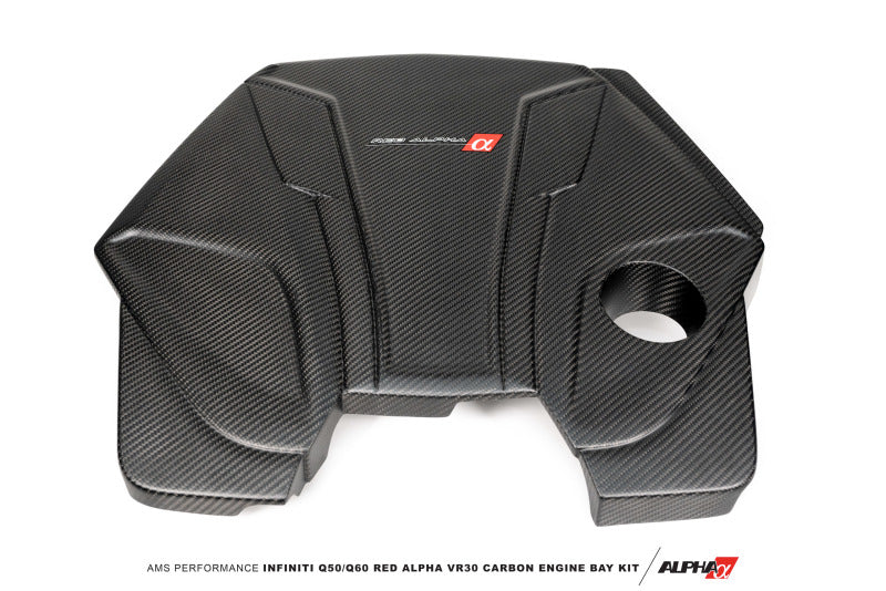 AMS Performance Alpha Matte Carbon Engine Cover for Infiniti Q50/Q60 3.0TT
