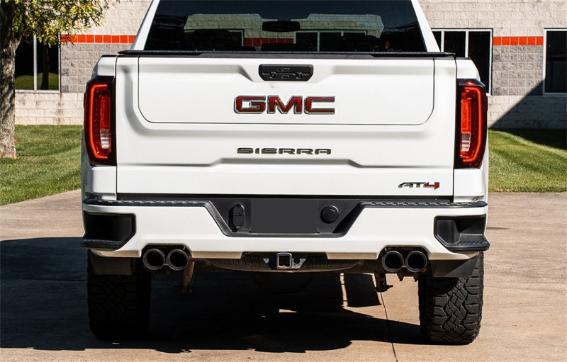 CORSA Performance Cat-Back Exhaust Dual Rear Exit with Twin 4in Black Powder Coat Tips for 2019-2023 GMC Sierra 1500