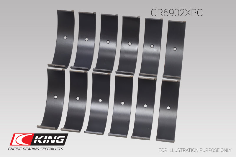 King Engine Bearings Rod Bearing Set - pMaxKote Size STDX for Nissan VQ35HR/VQ37VHR/VR30DTT