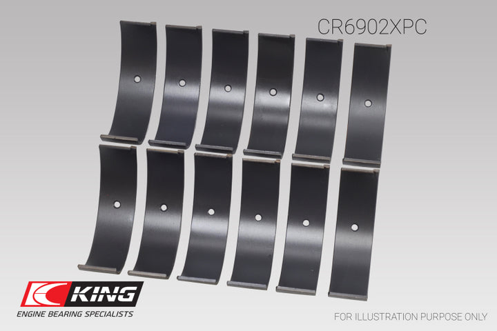 King Engine Bearings Rod Bearing Set - pMaxKote Size STDX for Nissan VQ35HR/VQ37VHR/VR30DTT