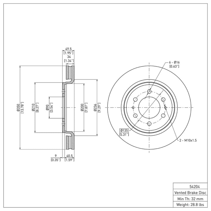 DFC 07-21 Ford F-150 4WD Front Brake Rotor DFC 07-21