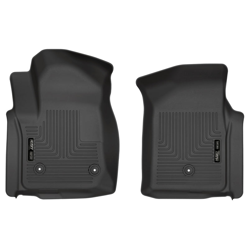 Husky Liners WeatherBeater Black Floor Liners Front for 19-20 Chevy Silverado 1500 2500 HD 3500 HD and GMC Sierra 1500 2500 HD 3500 HD - OneFastShop