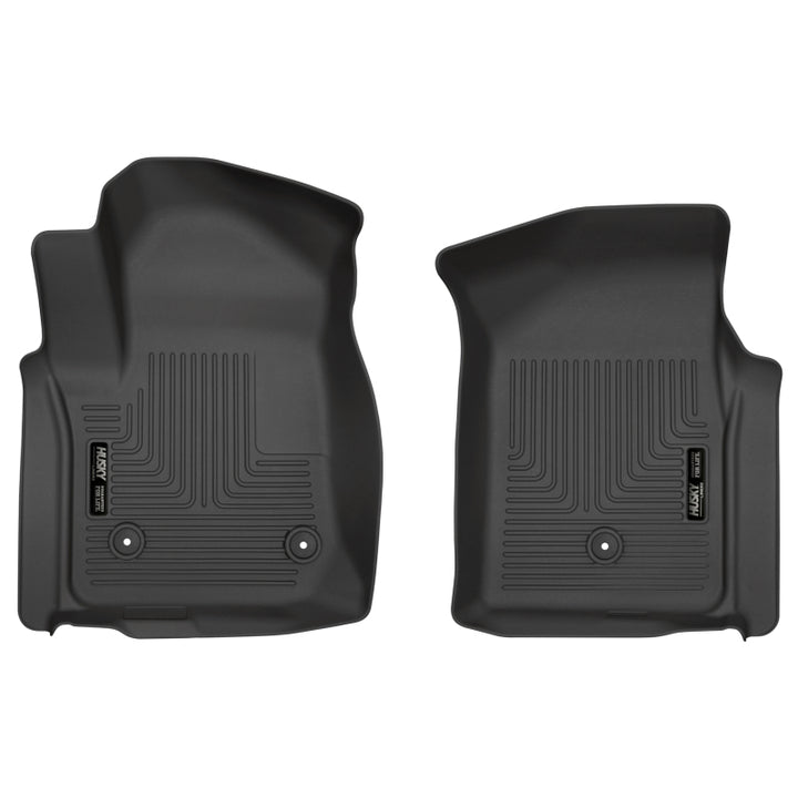 Husky Liners WeatherBeater Black Floor Liners Front for 19-20 Chevy Silverado 1500 2500 HD 3500 HD and GMC Sierra 1500 2500 HD 3500 HD - OneFastShop