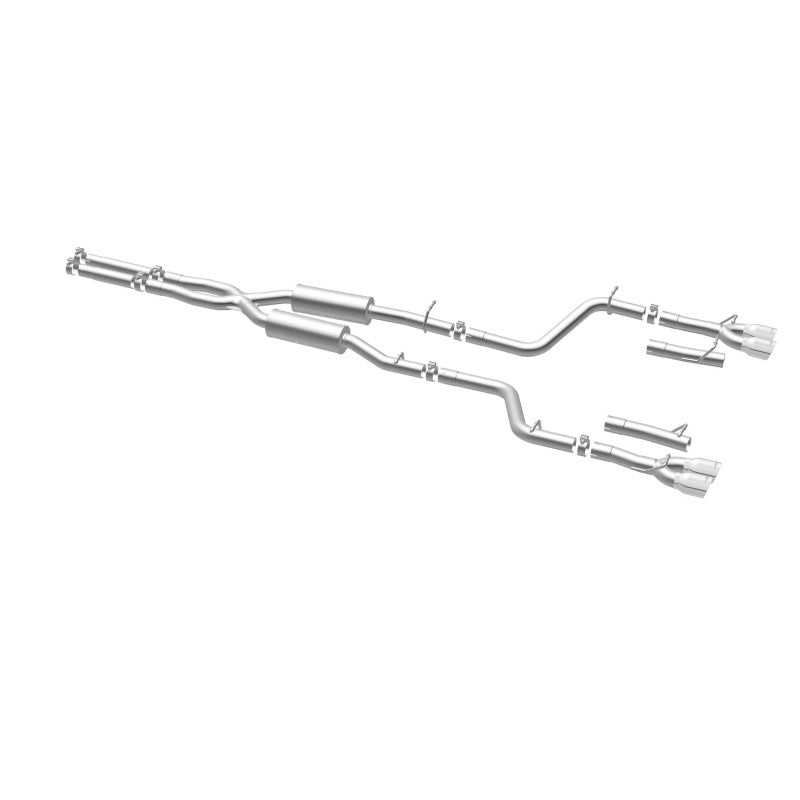 MagnaFlow Cat-Back Exhaust System SS 2.5in Quad Split Rear 3.5in Tip 2015-2023 Dodge Challenger 3.6L V6 - OneFastShop
