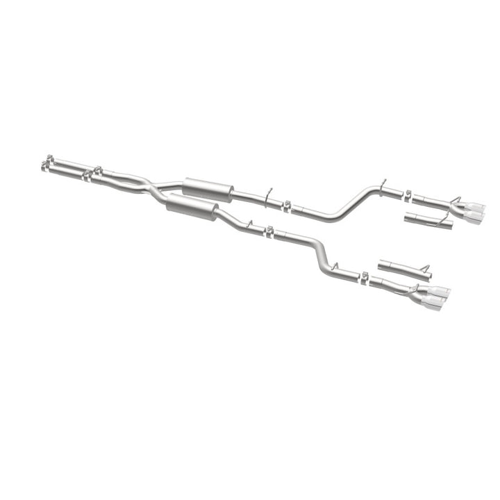 MagnaFlow Cat-Back Exhaust System SS 2.5in Quad Split Rear 3.5in Tip 2015-2023 Dodge Challenger 3.6L V6 - OneFastShop