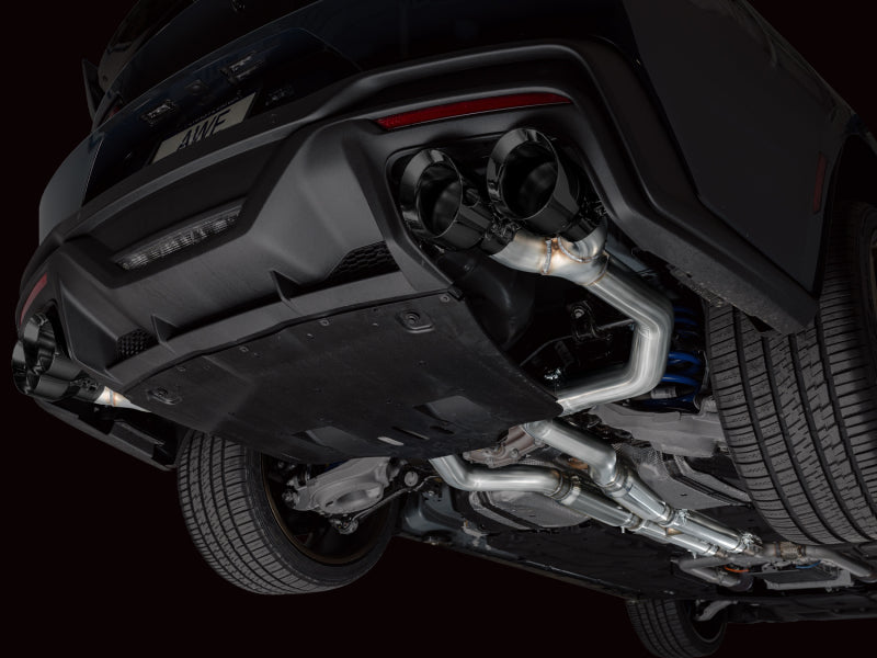 AWE Ford Mustang Dark Horse S650 Catback Exhaust with Quad Black Tips