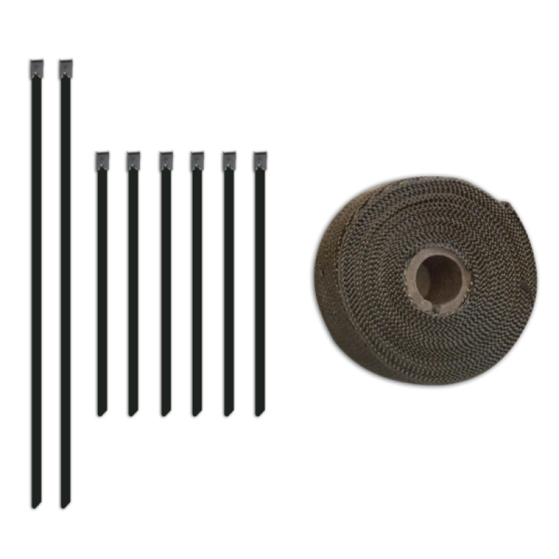 Mishimoto Exhaust Heat Wrap 2 Inch x 35 Feet with Stainless Locking Tie Set