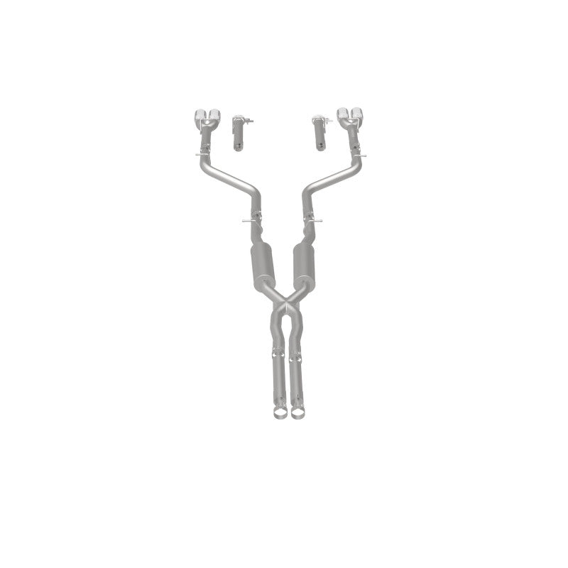 Magnaflow Cat-Back Exhaust System SS 2.5in Quad Split Rear 3.5in Tip for 2015 Dodge Challenger R/T 5.7L - OneFastShop