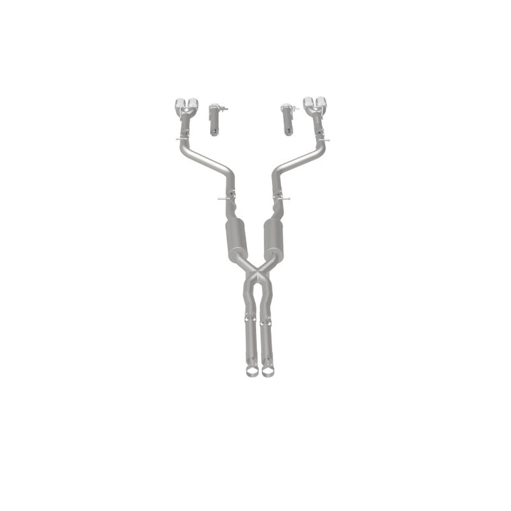 Magnaflow Cat-Back Exhaust System SS 2.5in Quad Split Rear 3.5in Tip for 2015 Dodge Challenger R/T 5.7L - OneFastShop