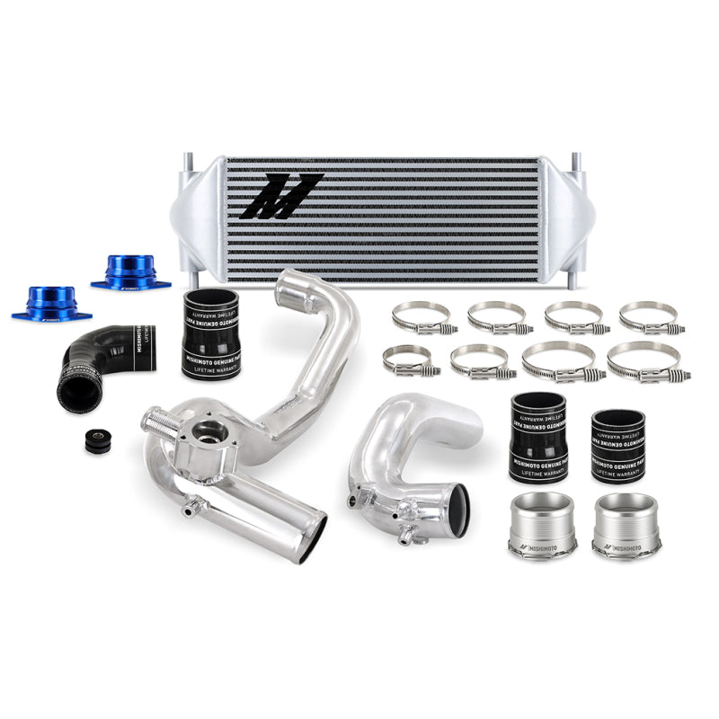 Mishimoto Stock Location Intercooler Kit - Ford 2.3L Bronco 2021-2026 - Polished Pipes, Silver Core