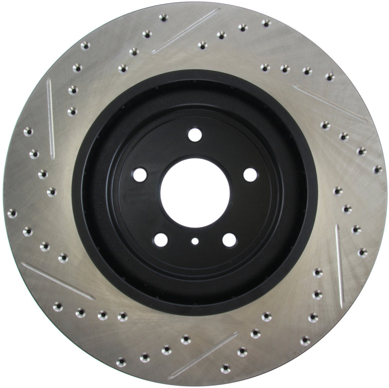 StopTech SportStop Slotted & Drilled Front Left Rotor for Infiniti G37 / Nissan 370Z - OneFastShop