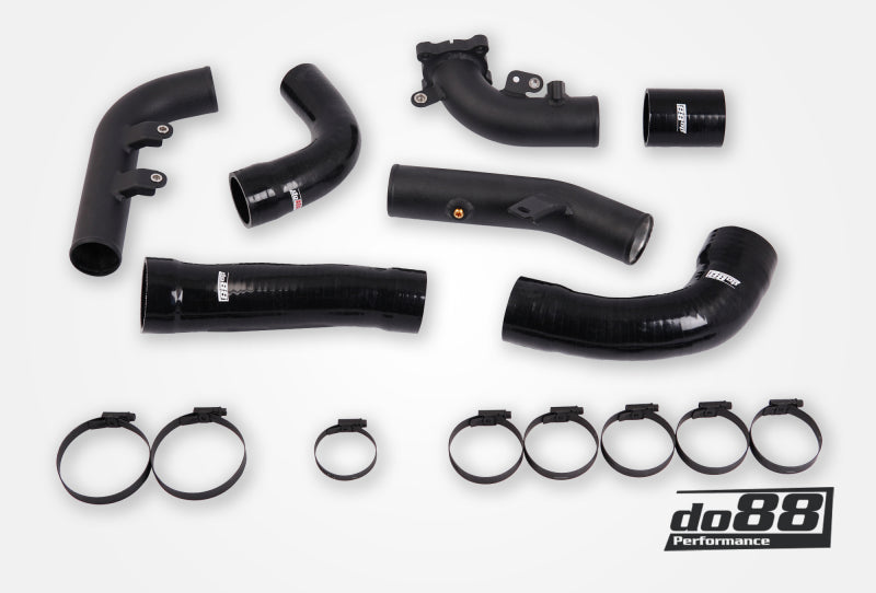 do88 Charge Pipe Kit for do88 Intercooler - Toyota GR Yaris 2020-2026 - Black Hoses