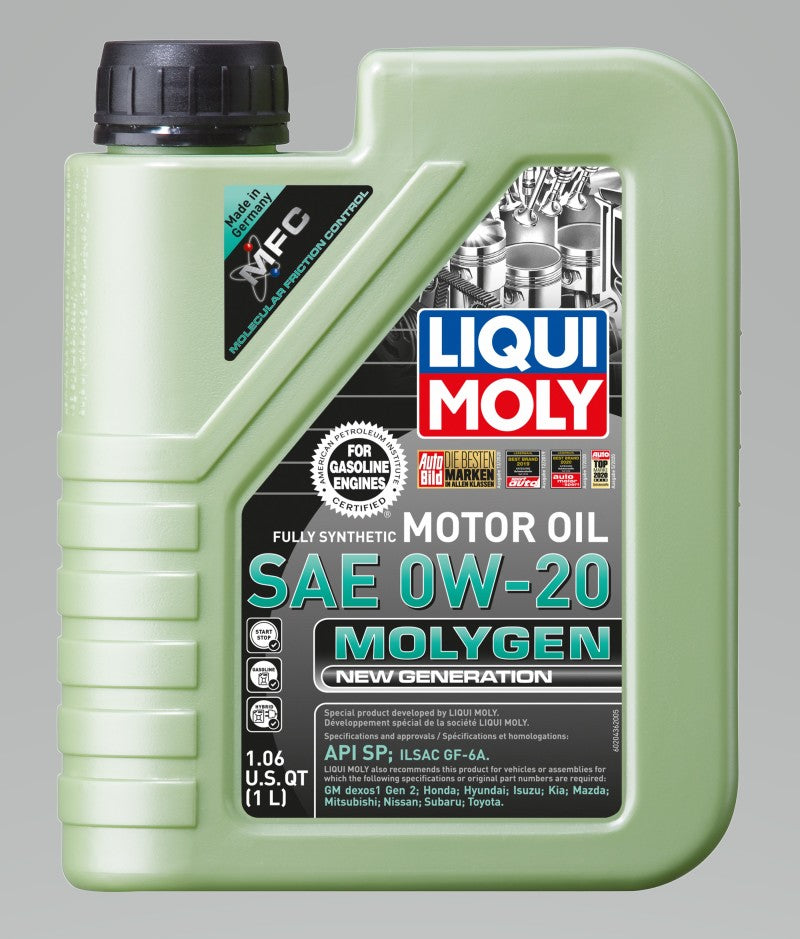 LIQUI MOLY 1L Molygen New Generation Motor Oil SAE 0W20 for Acura ILX Integra MDX RDX TL TLX and More