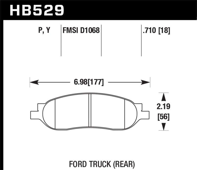 Hawk Performance LTS Street Rear Brake Pads for 05-07 Ford F250/F350 5.4L/6.0L/6.8L - OneFastShop