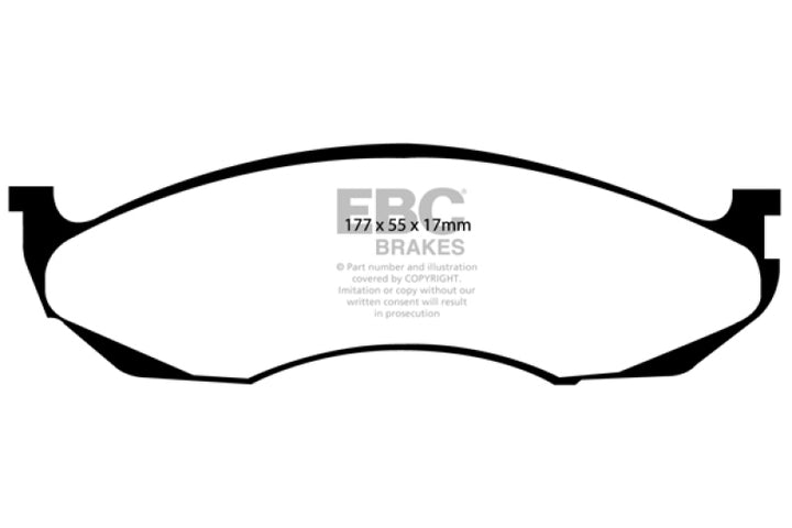 EBC Yellowstuff Front Brake Pads for 90-91 Jeep Cherokee 2.5 4WD - OneFastShop