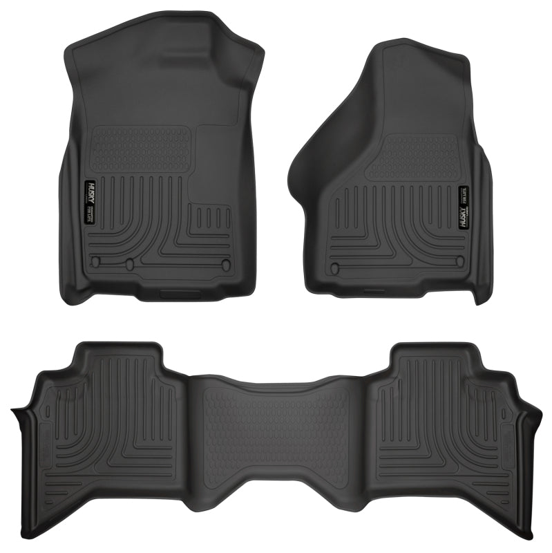 Husky Liners WeatherBeater Combo Black Floor Liners for 03-08 Dodge Ram 1500/2500/3500 Quad Cab - OneFastShop