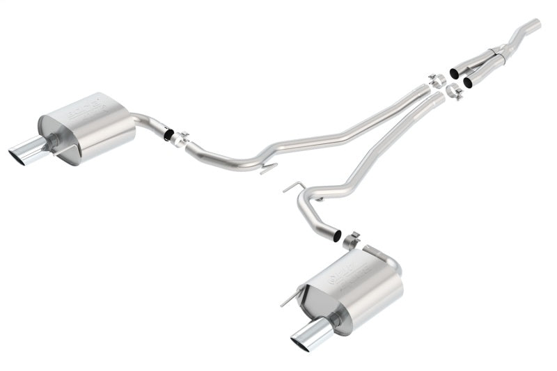 Borla Atak Cat Back Exhaust 15-17 Ford Mustang 2.3L EcoBoost 2.25in Pipe 4in Tip - OneFastShop