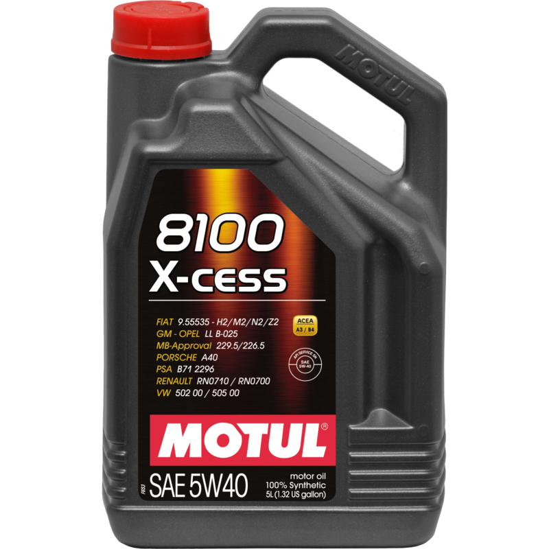 Motul 8100 X-cess Gen2 5W-40 Synthetic Engine Oil - 5L - 4 Pack