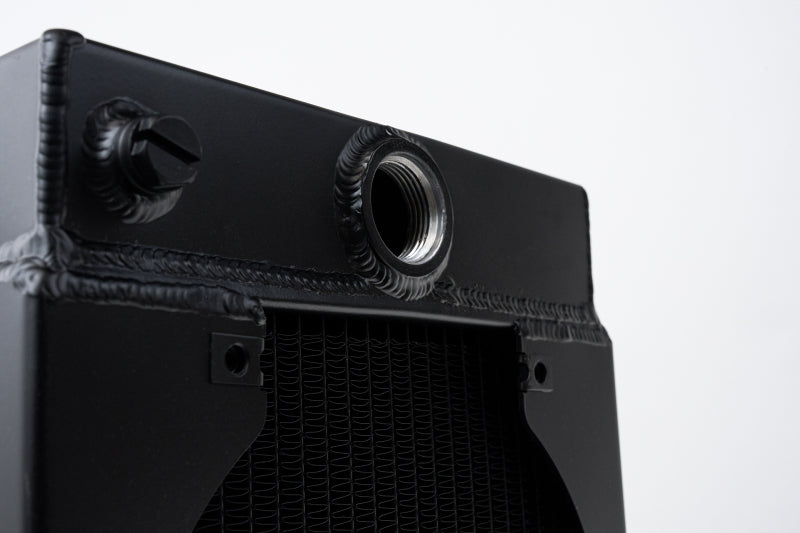 CSF Universal Drag Race Tuck Radiator with 9in Spal Fan 10.5in H x 10in L x 3.6in W Black - OneFastShop