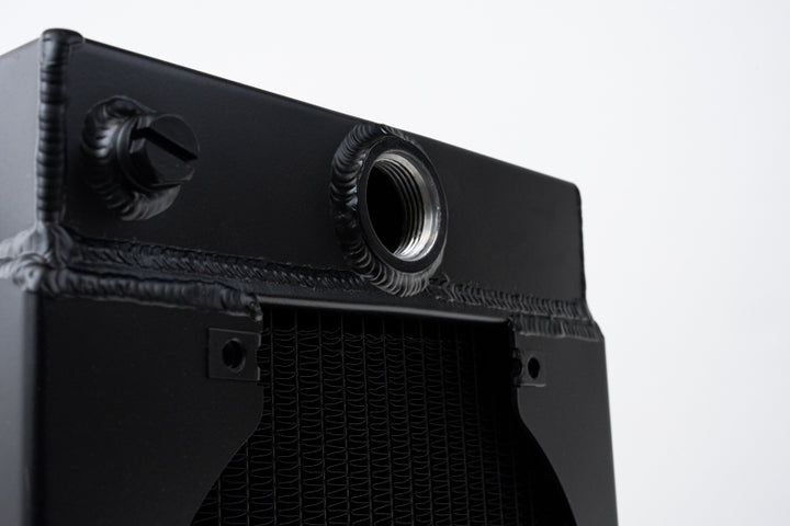 CSF Universal Drag Race Tuck Radiator with 9in Spal Fan 10.5in H x 10in L x 3.6in W Black - OneFastShop