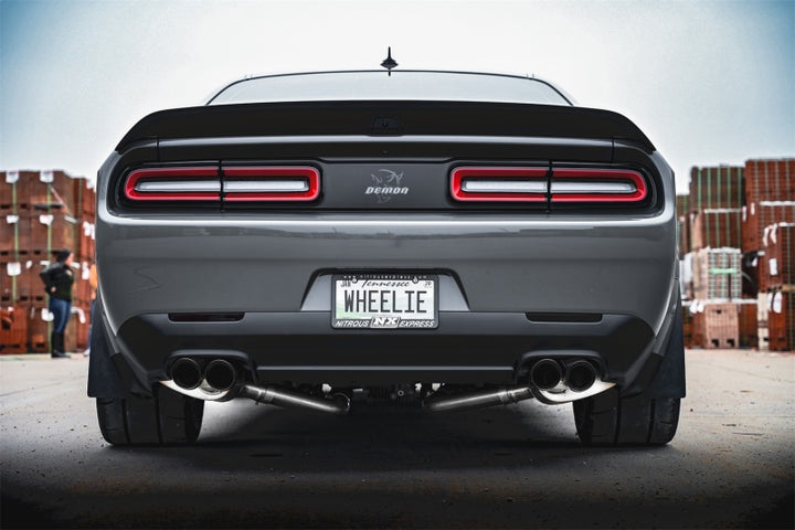 CORSA Performance 2.75in Valved Cat-Back Exhaust for 15-23 Dodge Challenger SRT Hellcat Demon Redeye with Twin 3.5in Polished Black Tips