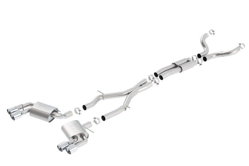 Borla Catback Exhaust System for 2016-2017 Chevy Camaro 6.2L ATAK with Dual Tips NPP Dual Split Rear Exit - OneFastShop