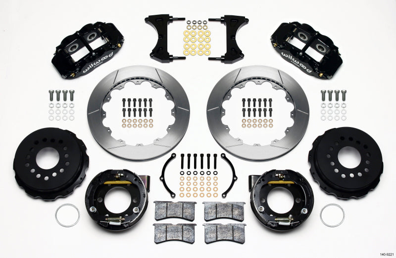 Wilwood Narrow Superlite 4R Rear P-Brk Kit 12.88in 2005-2014 Mustang - OneFastShop