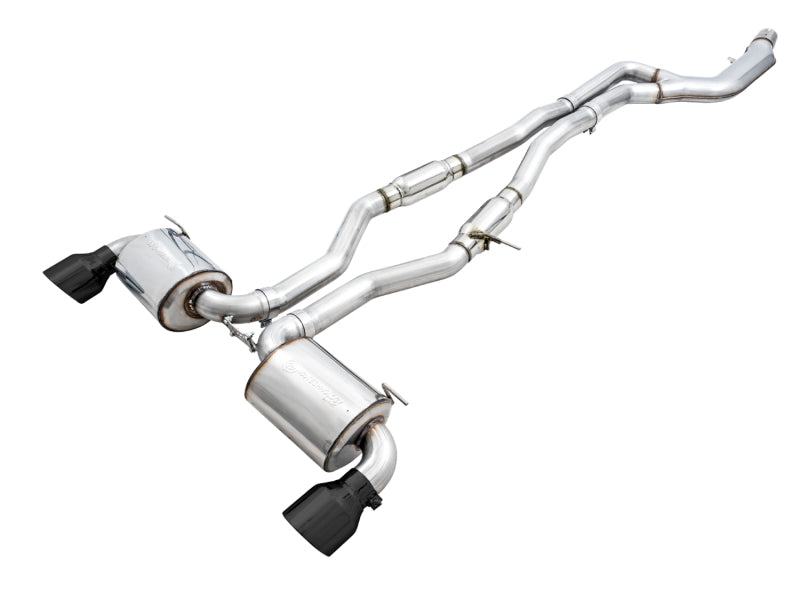 AWE Tuning Diamond Black Tip Touring Edition Exhaust - Toyota GR Supra A90 2020-2026