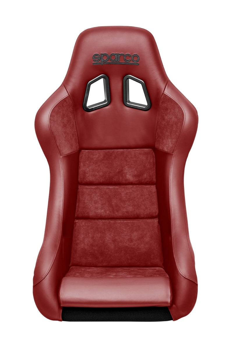 Sparco Seat QRT Performance Leather Alcantara Red with Side Mount - Fits 600QRT