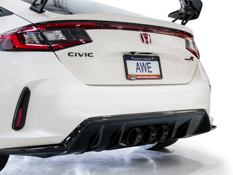AWE Tuning Touring Edition Exhaust with Triple Diamond Black Tips for 2023 Honda Civic Type R
