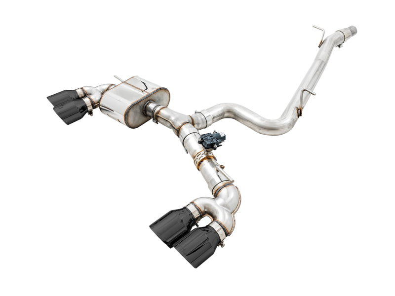 AWE SwitchPath Cat-Back Exhaust - Volkswagen Golf R 2018-2019 - 102mm Diamond Black Tips