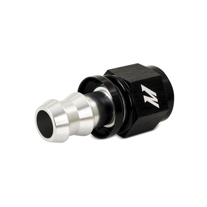 Mishimoto 8AN Straight Push Lock Fitting Silver Black - OneFastShop