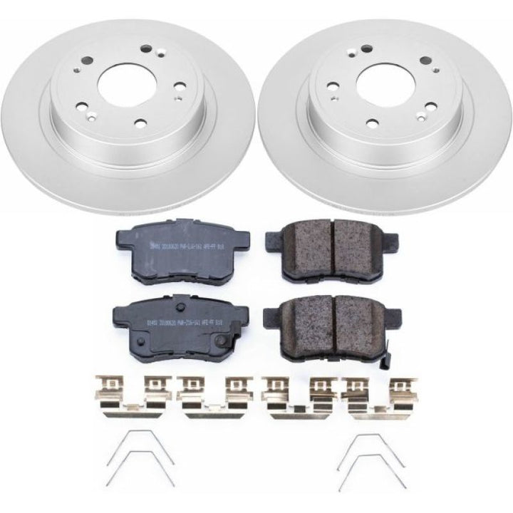 PowerStop Z17 Evolution Geomet Coated Rear Brake Kit for 11-14 Acura TSX - OneFastShop