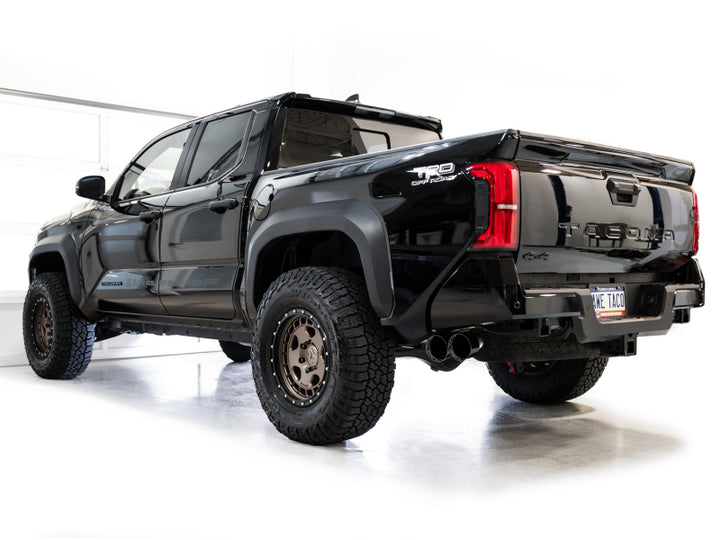 AWE Tuning Exhaust System with Dual Diamond Black Tips for 4th Gen Toyota Tacoma - OneFastShop