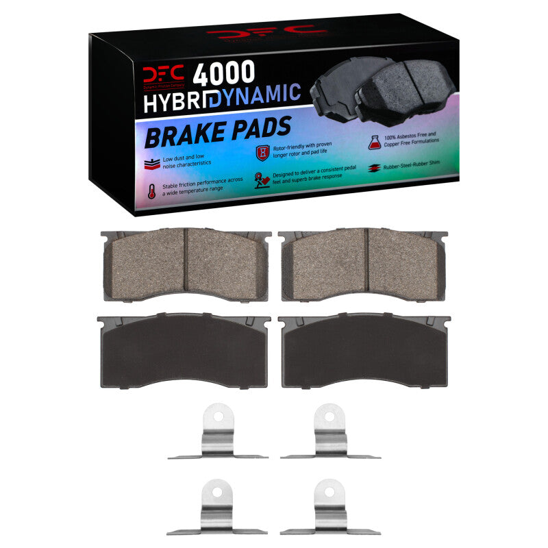 DFC 4000 HybriDynamic Front Brake Pads and Hardware Kit - Dodge Dart 1969-1970