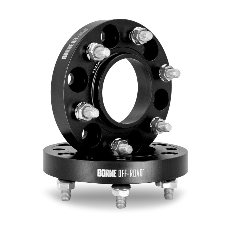 Mishimoto Borne Off-Road 25mm Wheel Spacers - Toyota Tacoma / Tundra / 4Runner 2022-2026, 6x139.7, Black - Pair