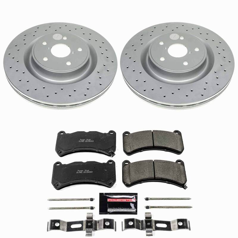 PowerStop Z23 Front Coated Brake Kit - Subaru WRX STI / WRX TR 2018-2024