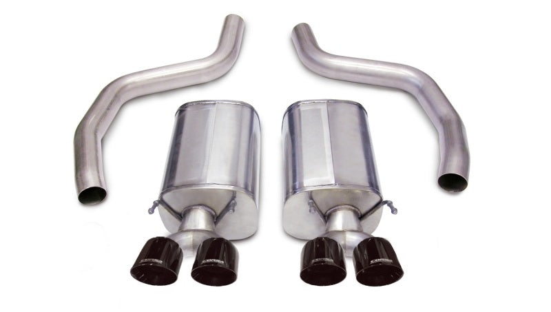 Corsa Black Sport Axle-Back Exhaust for Chevrolet Corvette C6 Z06 7.0L V8 - 2006-2013
