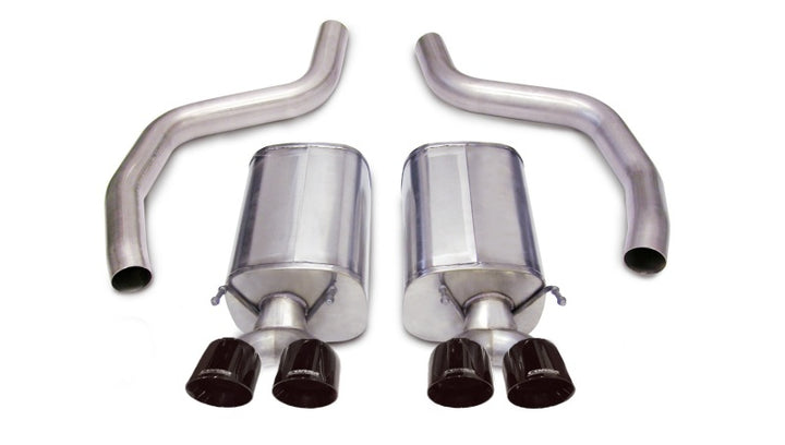 Corsa Black Sport Axle-Back Exhaust for Chevrolet Corvette C6 Z06 7.0L V8 - 2006-2013