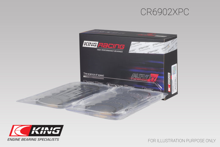 King Engine Bearings Rod Bearing Set - pMaxKote Size STDX for Nissan VQ35HR/VQ37VHR/VR30DTT