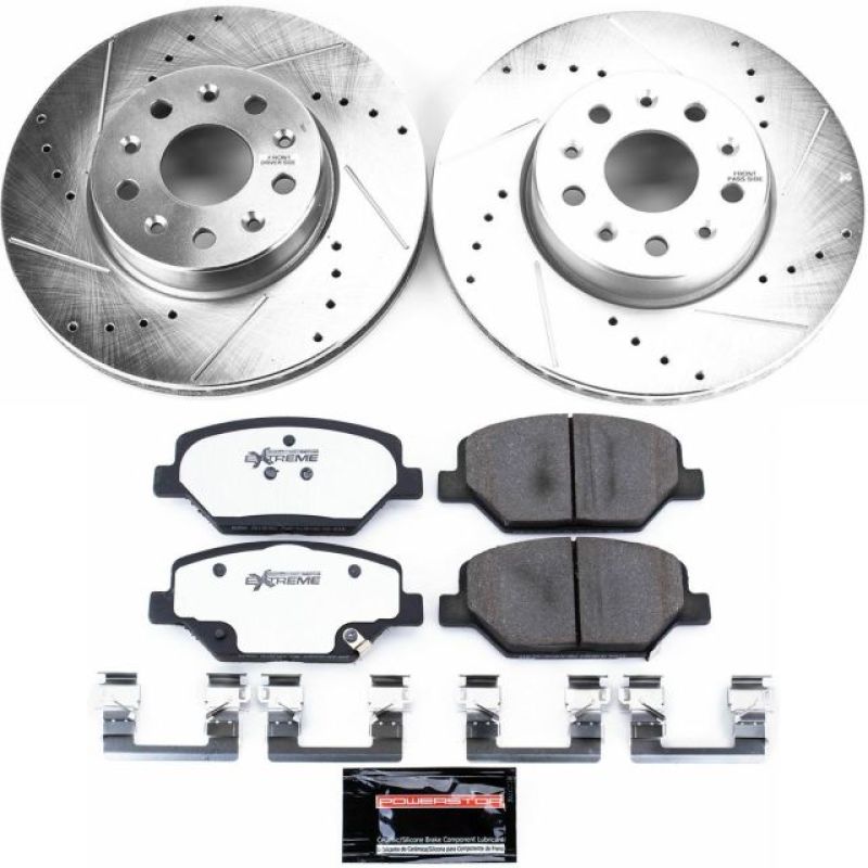 PowerStop Z26 Street Warrior Brake Kit for 16-19 Chevrolet Camaro LS LT - OneFastShop