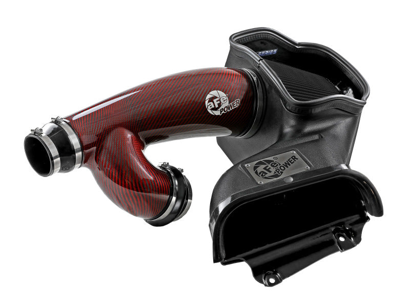 Afe Track Series Red Kevlar Carbon Fiber Cold Air Intake System with Black Pro 5R Filter for 17-24 Ford F-150 - OneFastShop
