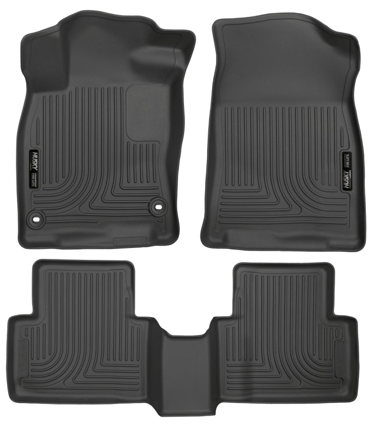 Husky Liners WeatherBeater Combo Black Floor Liners for 2016-2021 Honda Civic 4DR Models - OneFastShop