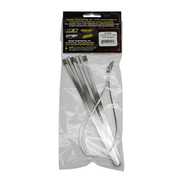 DEI Stainless Steel Locking Tie Set Eight 8in Four 14in per Pack