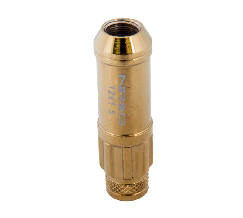 NRG 700 Series Steel Lug Nut Set M12x1.5 - 21 Pc with Locks - Chrome Gold, image 3