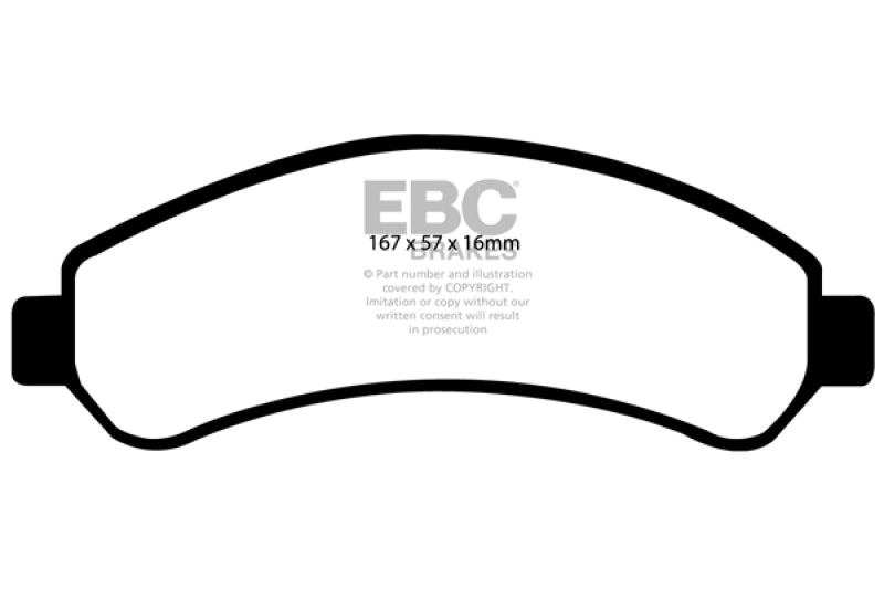 EBC Greenstuff 6000 Front Brake Pads - Chevrolet Blazer, S10, GMC Jimmy 1997-2005