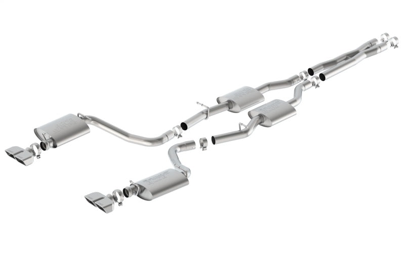 Borla S-Type Dual Split Rear Exit Exhaust for 15-16 Dodge Challenger R/T 5.7L with Angle Cut Tips